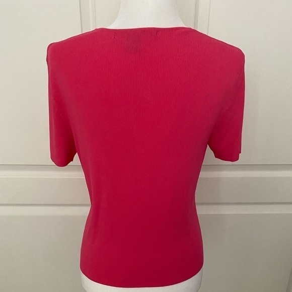 Larry Levine Pink Short Sleeve Top - Picture 4 of 6